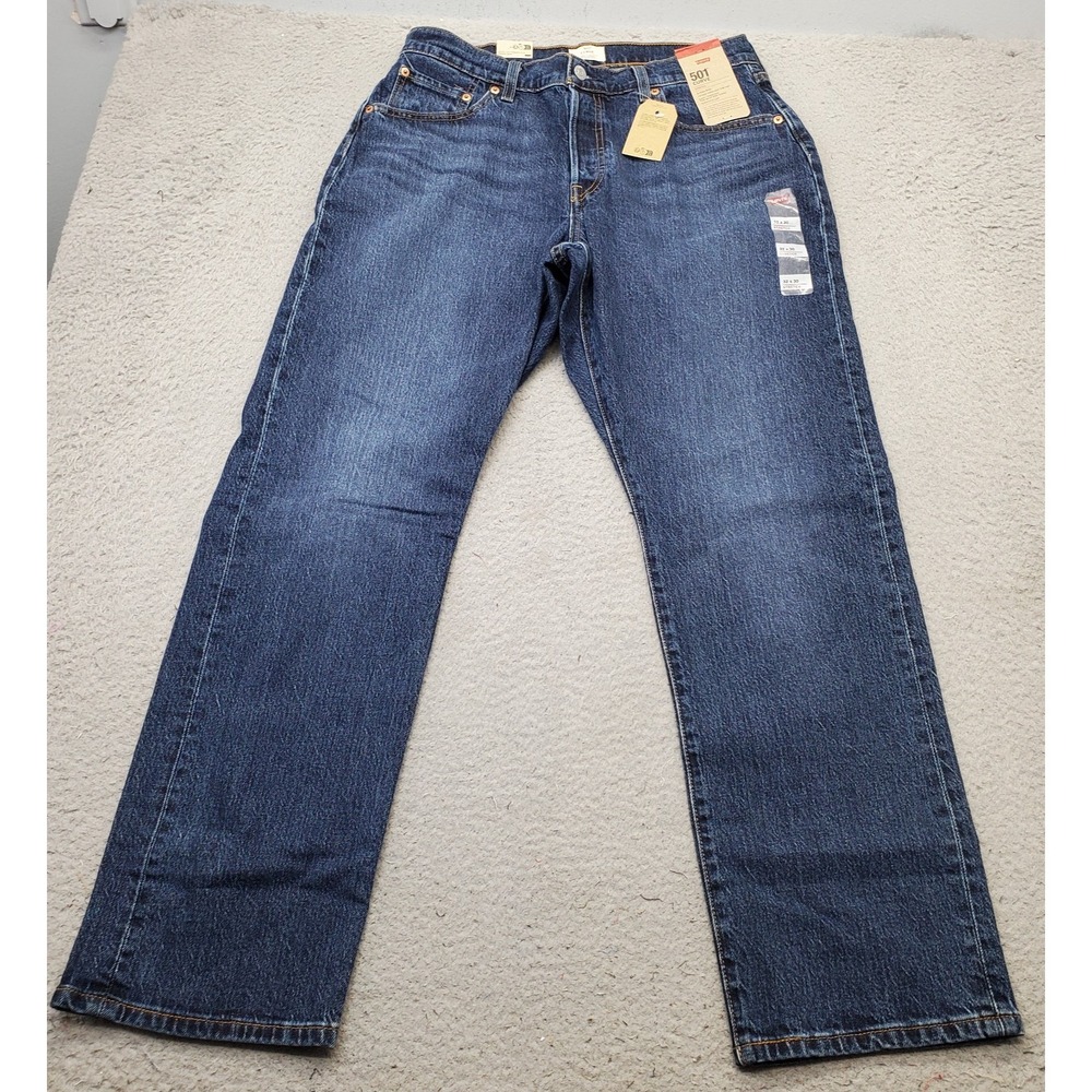 Levi's 501 Curve Jeans Womens 32x30 Blue Denim Red Tab High Rise Button Fly